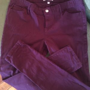 Dark Burgundy skinny jeans